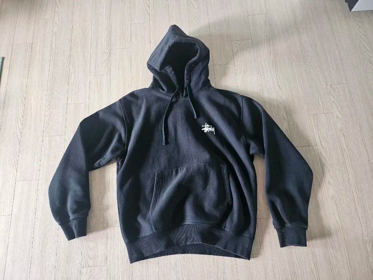 STUSSY ステューシー フード付きTシャツ L 黒