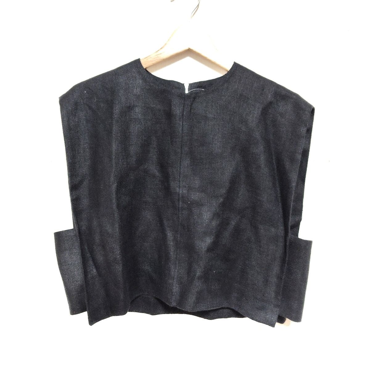 HYKE ハイク ノースリーブカットソー レディース - 黒 クルーネック 麻