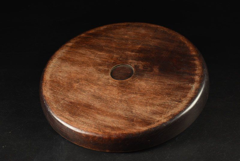蔵A3642c】煎茶道具 唐木 刳貫盆 丸盆 36㎝ - メルカリ