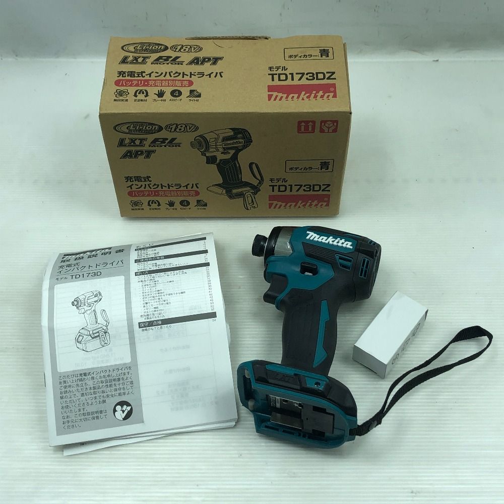 MAKITA マキタ 締め付け工具 インパクトドライバ S 本体のみ コードレス式 TD173DZ ブルー