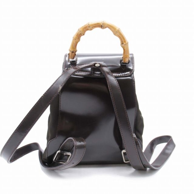 GUCCI レザー バンブーハンドル ミニリュック バックパック オールド グッチ OLD GUCCI ミニリュック バンブーハンドル