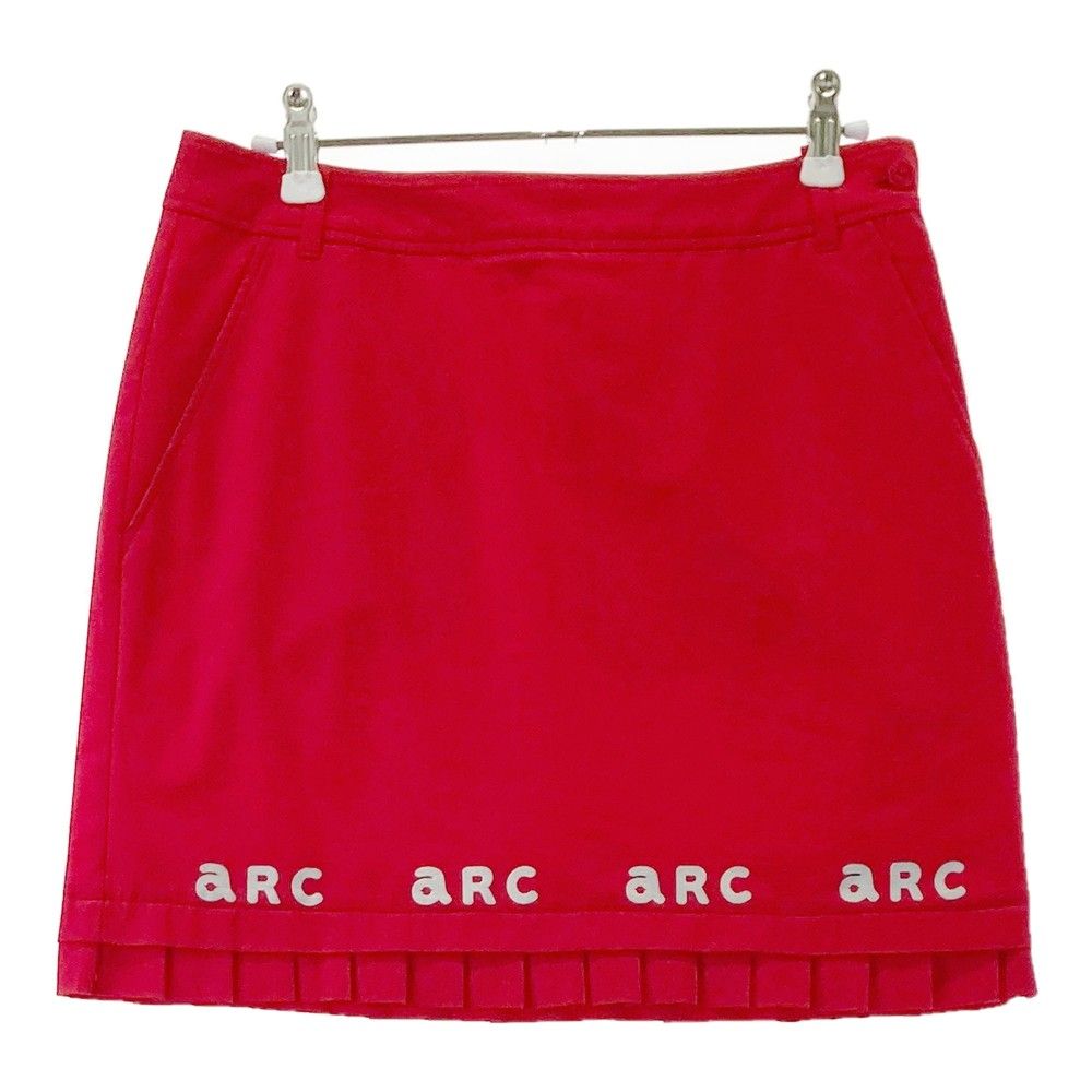 サイズ：38 ARCHIVIO アルチビオ 裏地付 プリーツ切替スカート レッド系 [240101462085] ゴルフウェア レディース ストスト