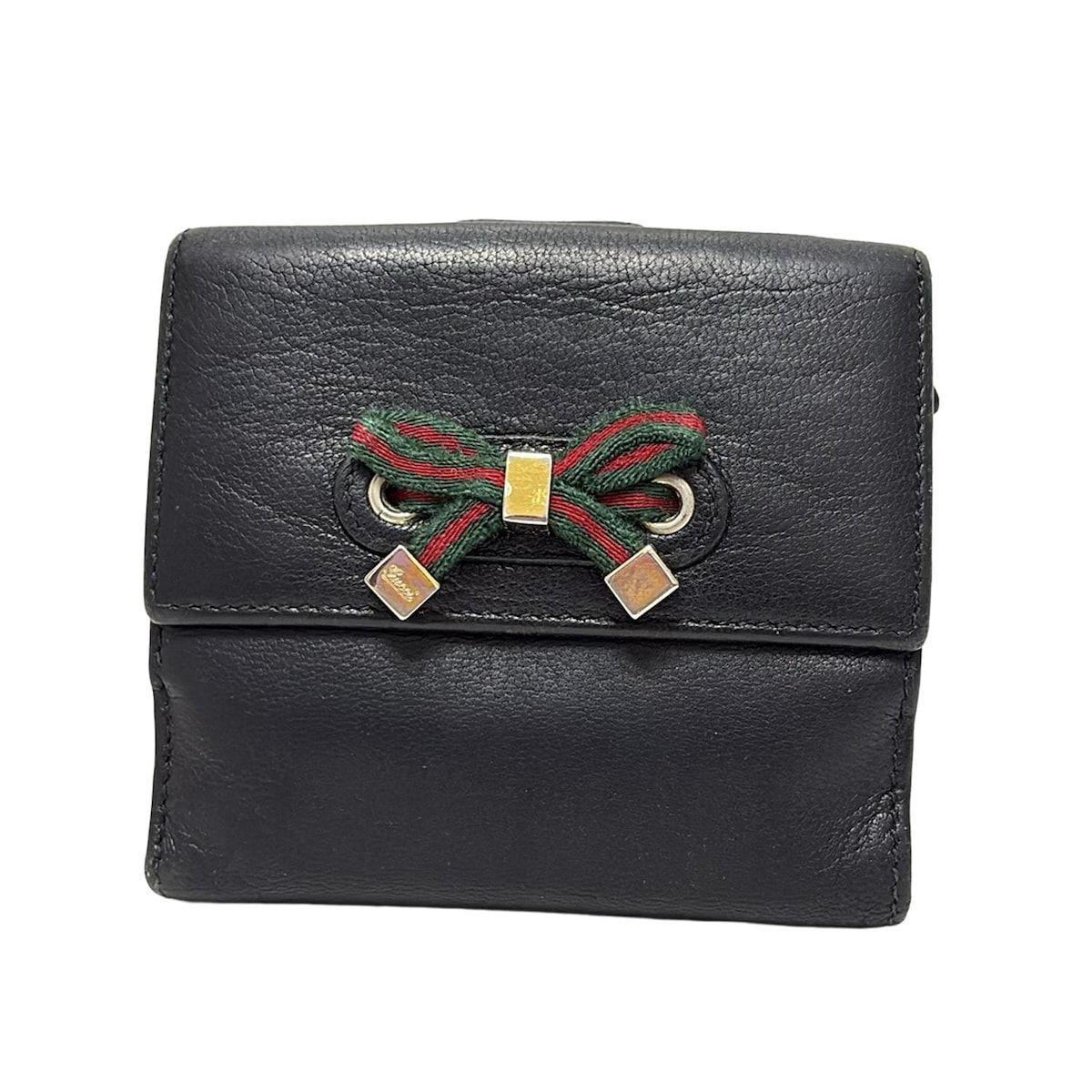 GUCCI グッチ Wホック財布 プリンシー 167465 黒 レザー