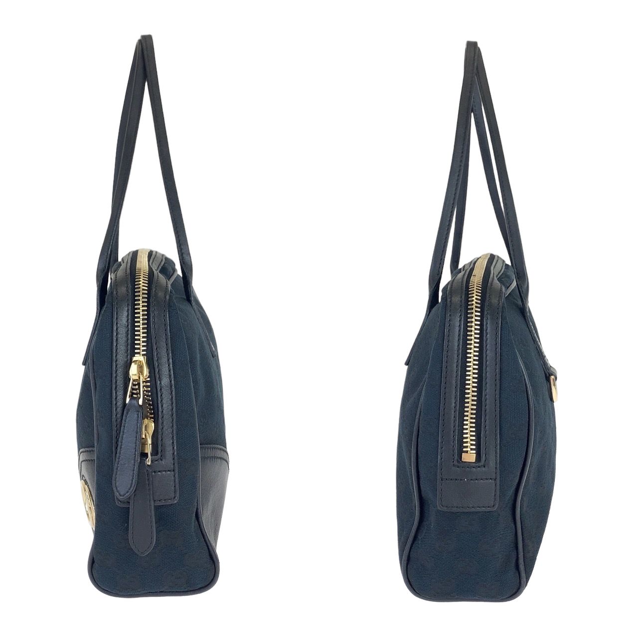 GUCCI グッチ ニューブリット GG柄 ブラック 黒 ゴールド金具 GG