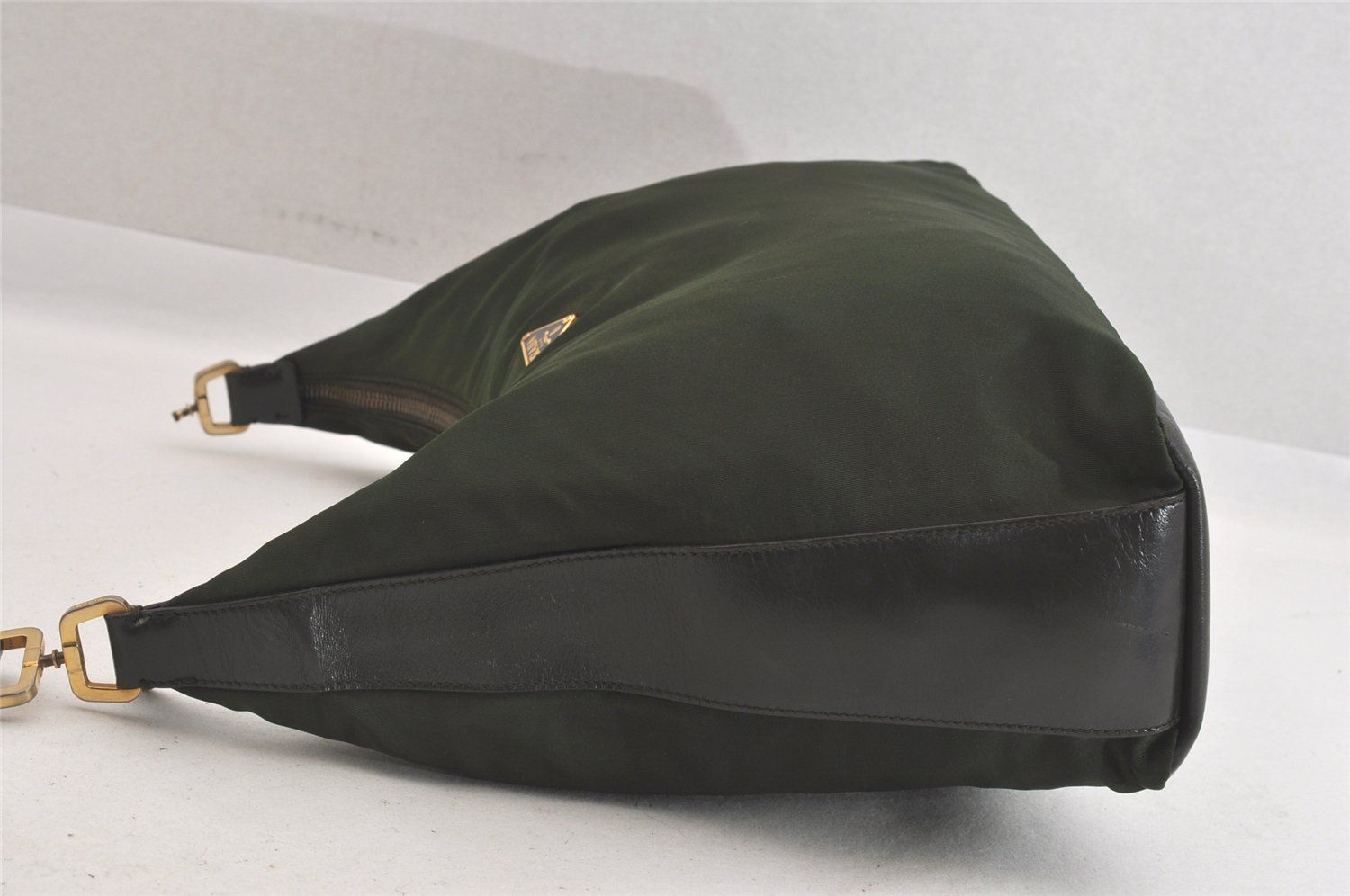 PRADA プラダ ナイロン×レザー ショルダーバッグ 斜めがけ 黒 ブラック イタリア製 #25036YR PRADA プラダ ナイロン レザーショルダーバッグ PRADA プラダ ナイロン