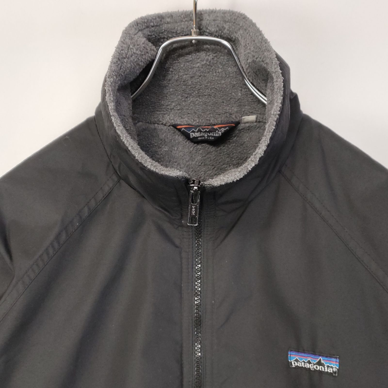 80s極上品】patagonia シェルドシンチラ ブラック×グレー サイズ