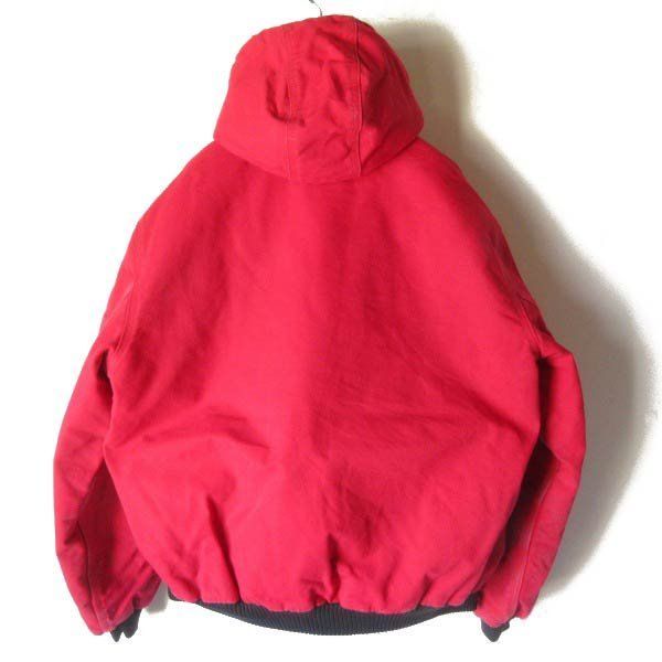 USA製 carhartt J140 RED 企業物 アクティブジャケット L-R 赤 ダック