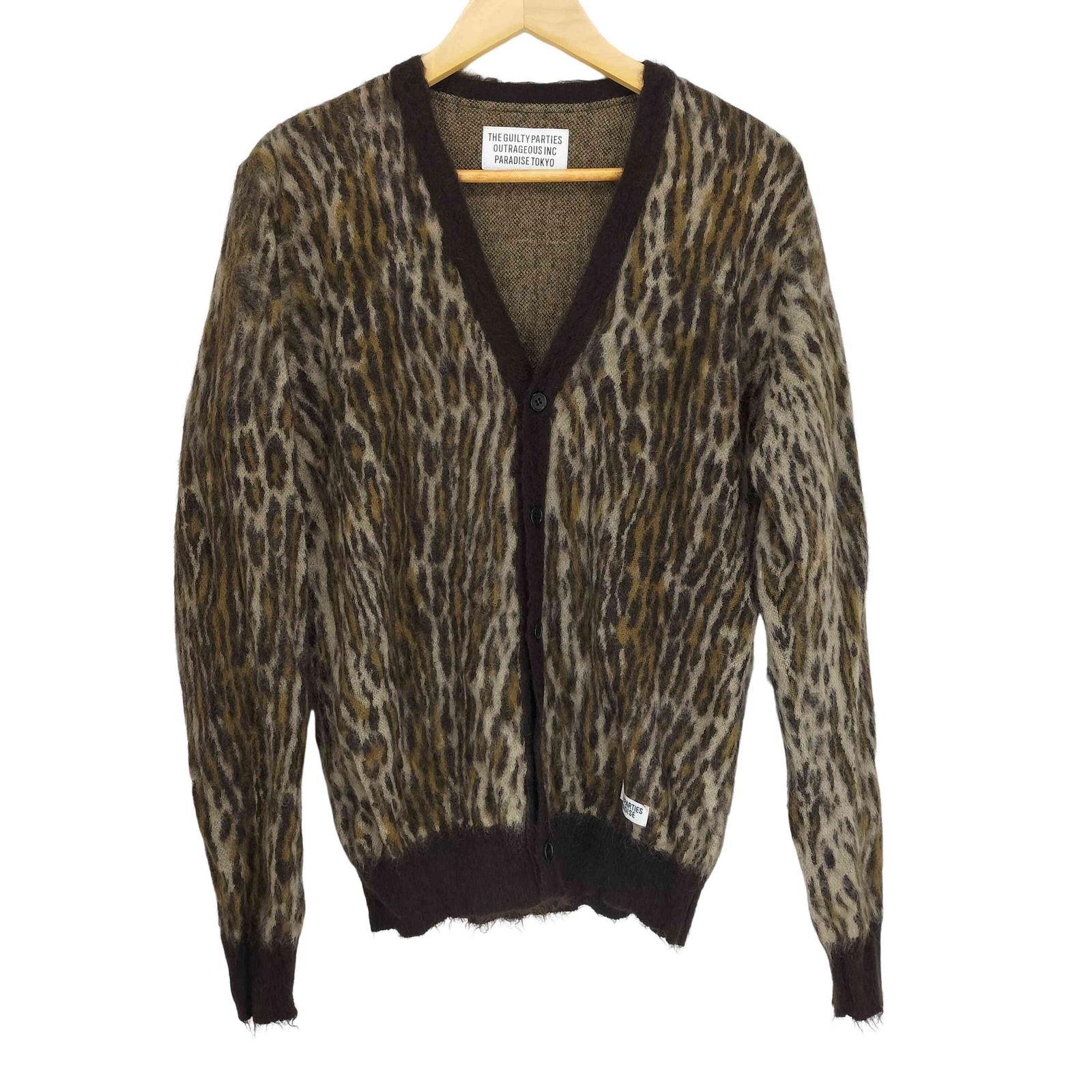 wackomaria レオパードモヘアカーディガン24ss WACKO MARIA (ワコマリア) LEOPARD JACQUARD CARDIGAN (TYPE-1