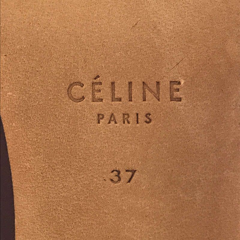 CELINE / セリーヌ | レザー Vカット アーモンドトゥ パンプス | 37 