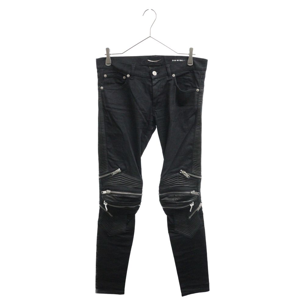 SAINT LAURENT PARIS (サンローランパリ) 13AW レザー切替 バイカー