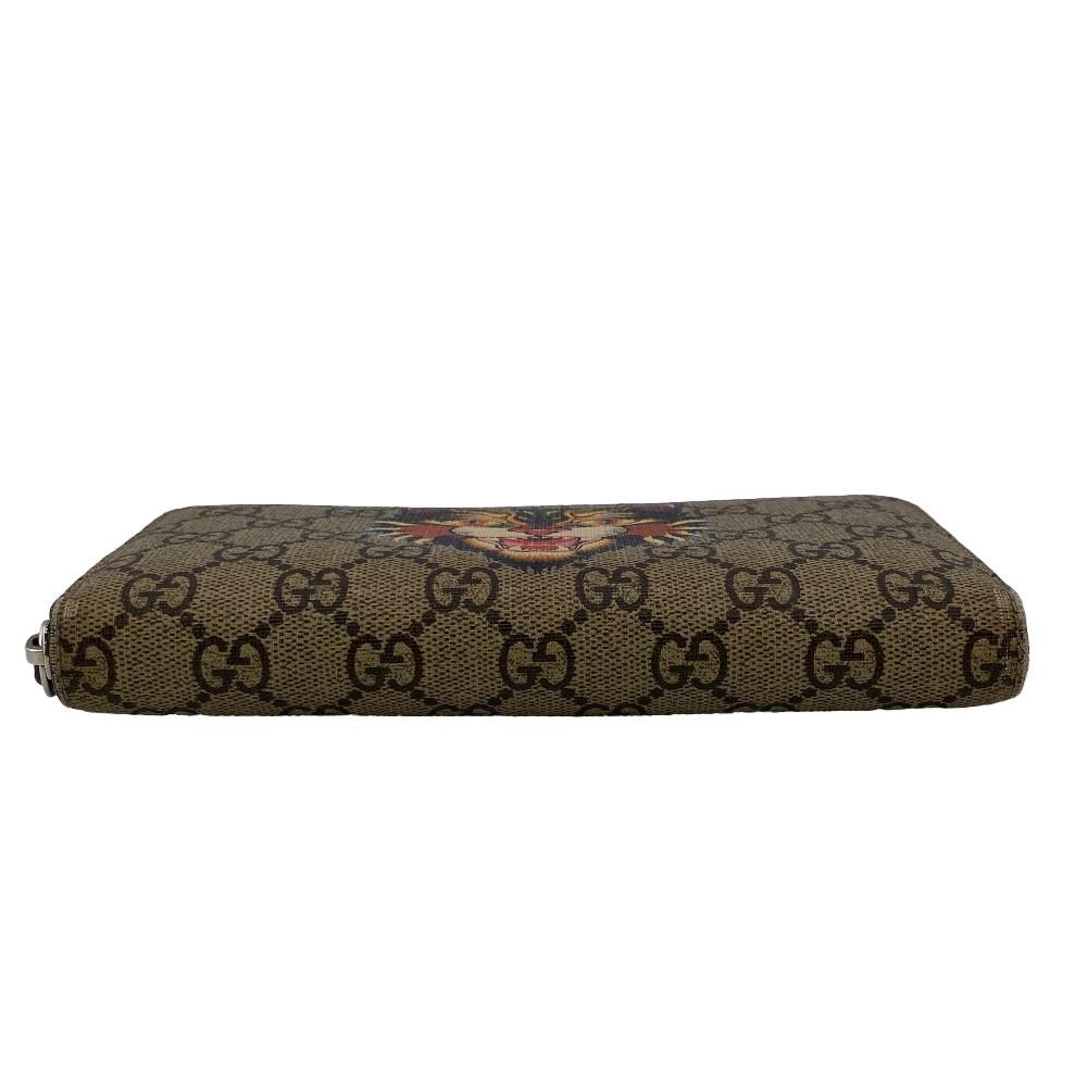 【美品】 GUCCI グッチ 長財布 GG スプリーム ダークブラウン PVC GUCCI/グッチ GGスプリーム PVC 長財布 ブラウン ユニセックス