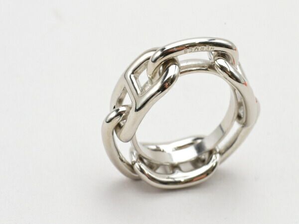 エルメス HERMES スカーフリング シェーヌダンクル 美品 箱付 エルメス HERMES ルカデ シェーヌダンクル スカーフリング 箱付 GP