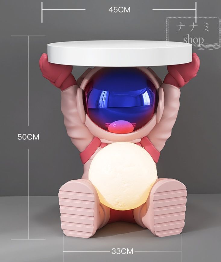 宇宙飛行士の床装飾ホームアクセサリーリビングルームテレビキャビネットソファー隣の宇宙飛行士ベッドサイドテーブルコーヒーテーブル新築祝い