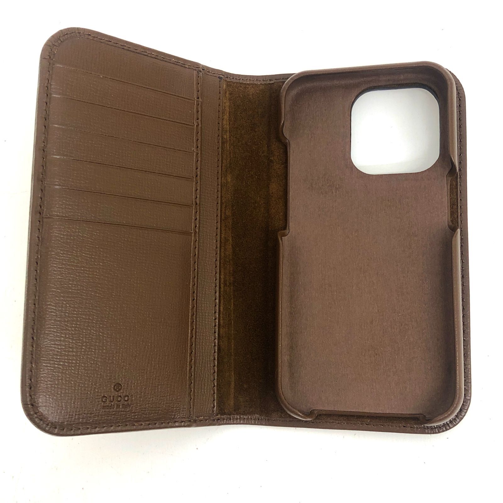 美品 GUCCI　グッチ iPhone15pro手帳型ケース グッチ iphone17/17pro/17promaxケース 手帳型 ブランド 人気