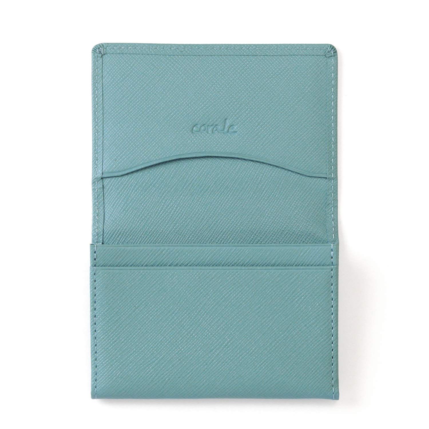 女性用 おしゃれ シンプル 名刺ケース カードケース (ブルーグレー) プリズム