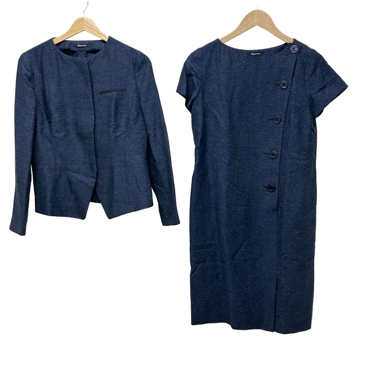 Aquascutum アクアスキュータム ワンピーススーツ レディース - ネイビー