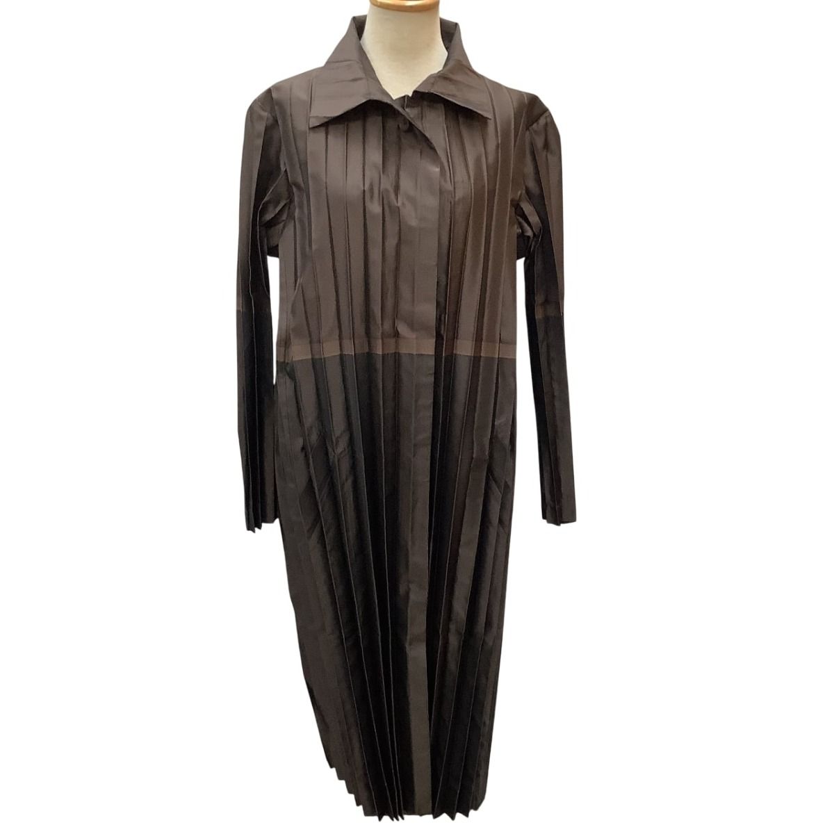 ♪♪ISSEY MIYAKE イッセイミヤケ プリーツ コート SIZE 2 IM93FA704 ブラウン