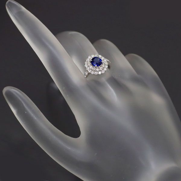Pt900 サファイア ダイヤモンド リング 1.028ct D0.74ct - メルカリ 