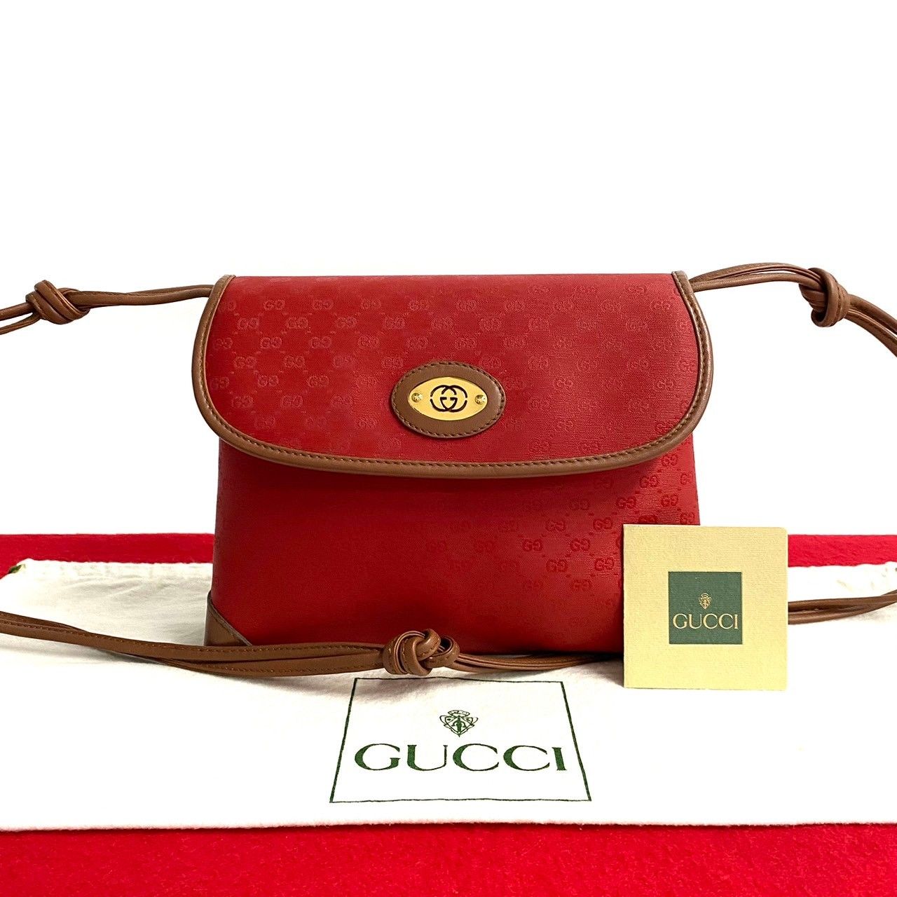 極 美品 GUCCI オールドグッチ ヴィンテージ マイクロ GG ロゴ 金具 