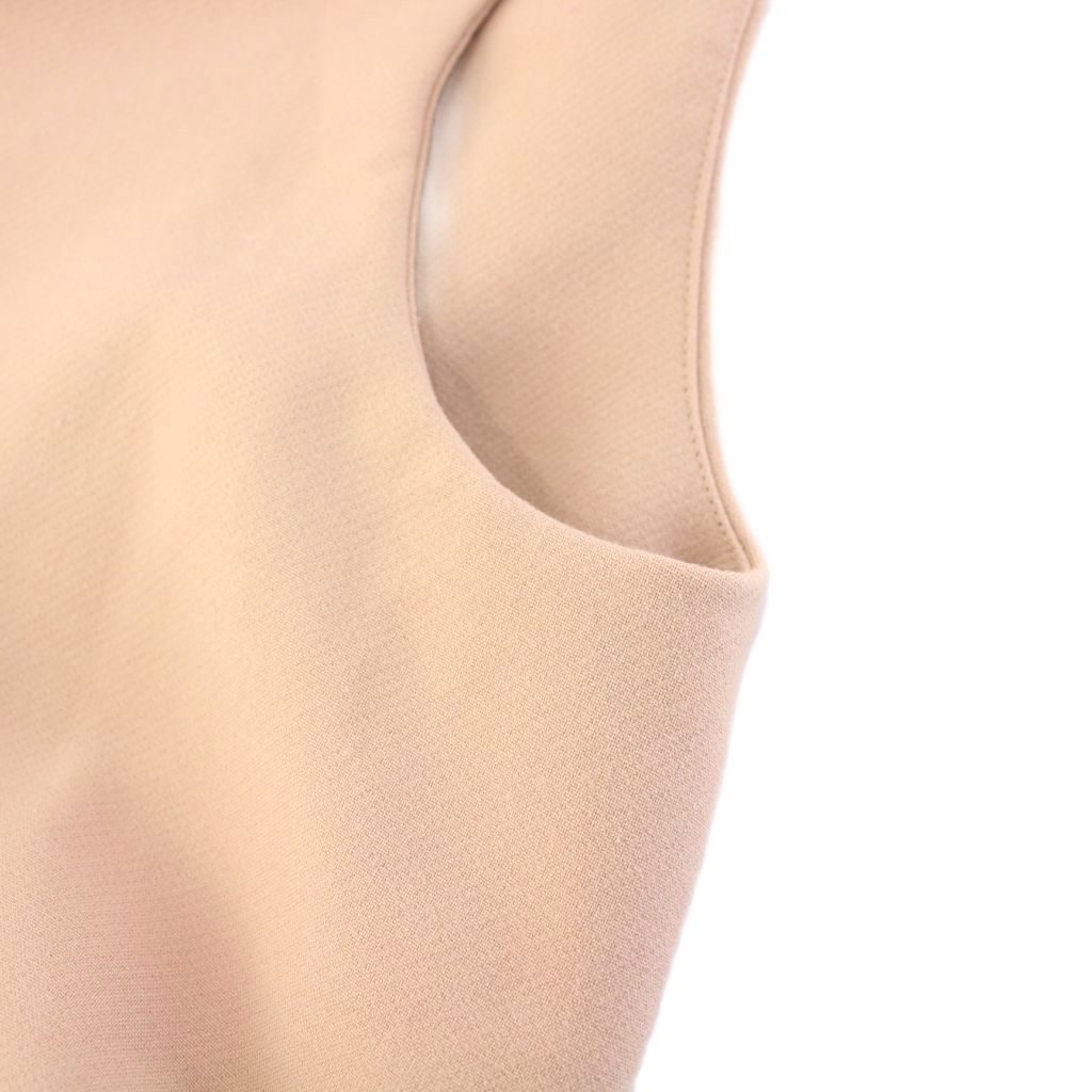 ヨーコチャン YOKO CHAN ノースリーブワンピース ひざ丈 フリル パール