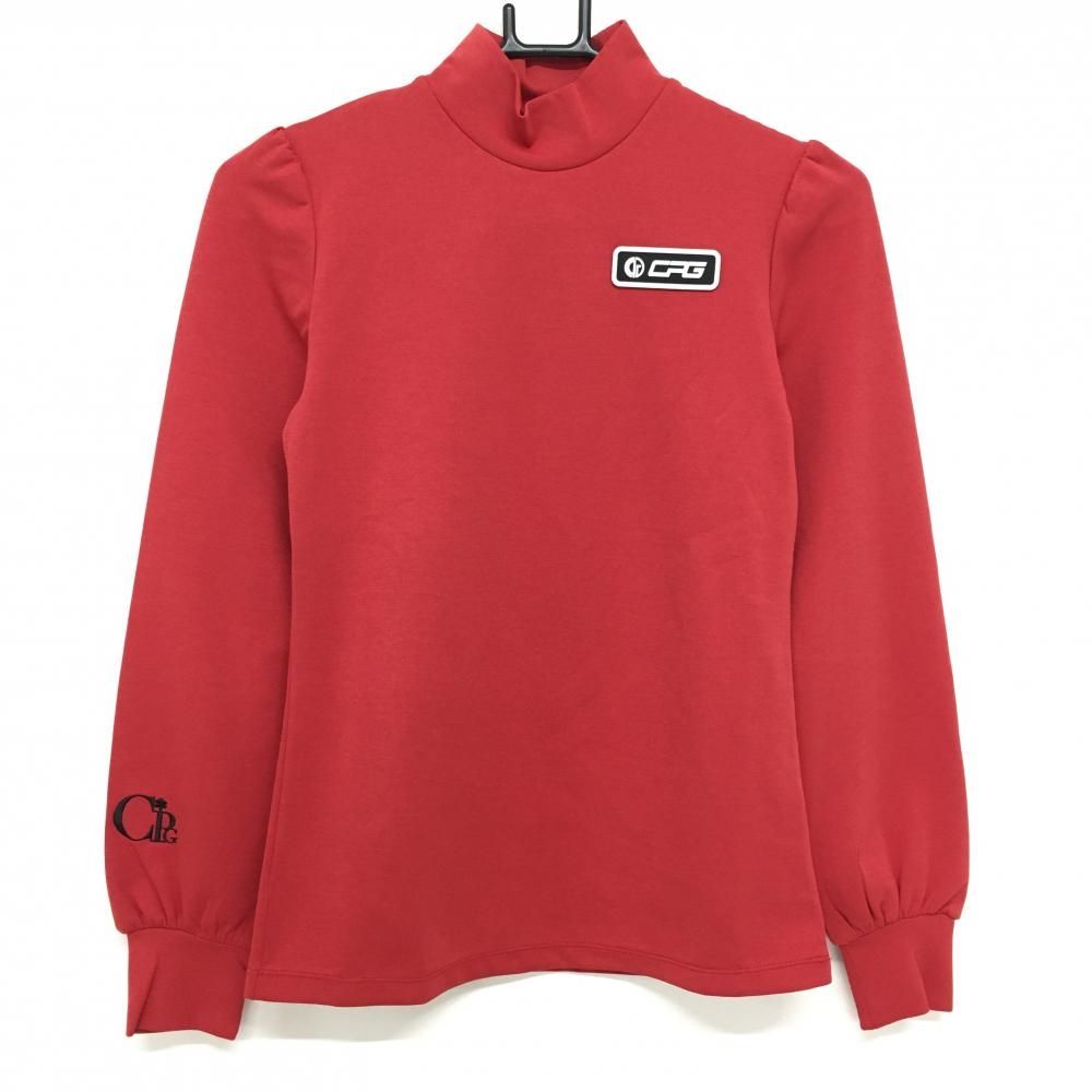 CPG 長袖ハイネックシャツ レッド シリコンロゴ レディース 1 S ゴルフウェア CPG