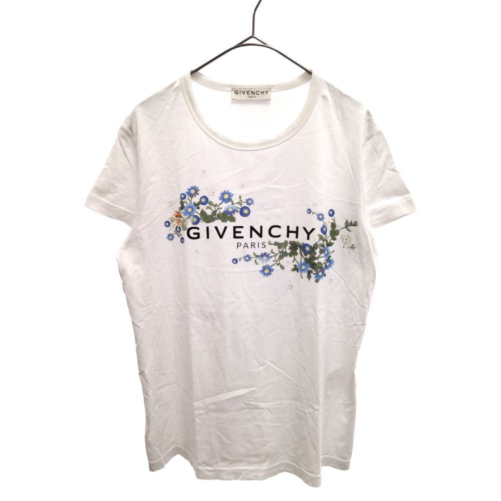 GIVENCHY ジバンシィ ロゴ フラワー 半袖Tシャツ ホワイト BW705Z3Z39