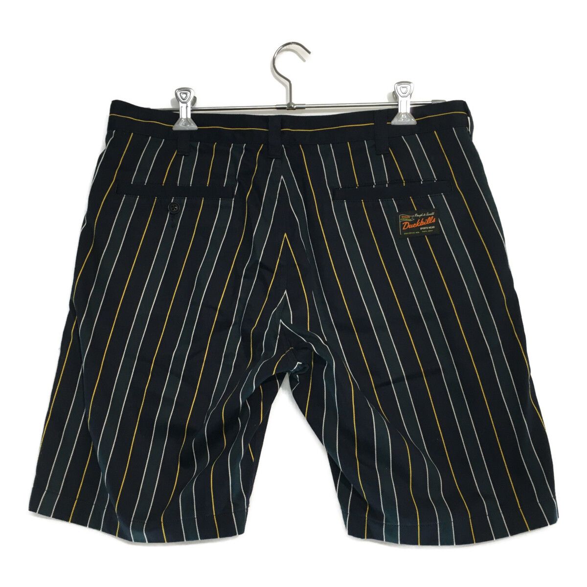 ラフアンドスウェル ハーフパンツ XL 紺×緑 ストライプ メッシュ裏地 メンズ ラフ＆スウェル rough&swell ハーフパンツ XL 紺×緑 最も安い