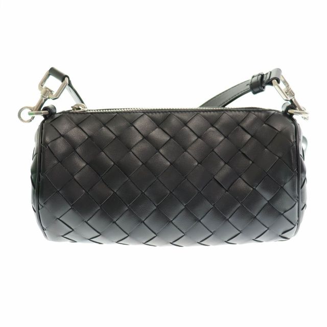 ボッテガヴェネタ BOTTEGA VENETA イントレチャート ミニ バレル クロスボディ ショルダーバッグ 777391 V2HL1 黒 ブラック ブランド古着ベクトル AA ▲ 250917
