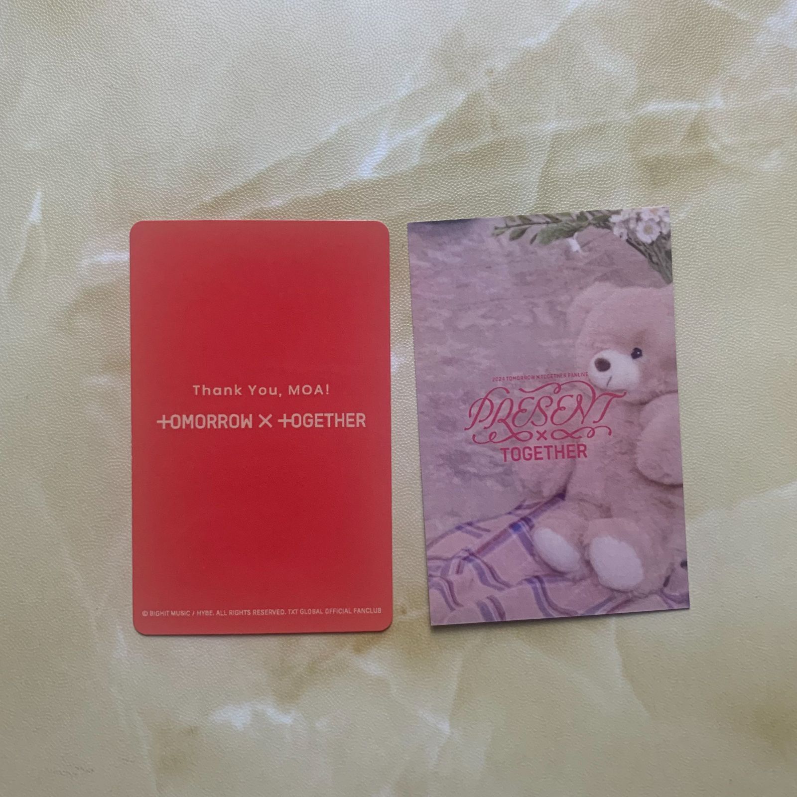TOMORROW X TOGETHER TXT 韓国 ペンミトゥバ MOA ZONEEVENT FC 会場 FC特典 テヒョン トレカ 2枚 セット