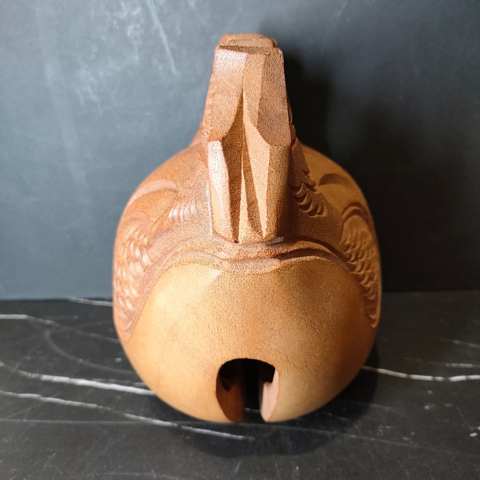 木魚打楽器美術品骨董品仏具 美品】木魚 4号 木製 お寺 楽器 打楽器