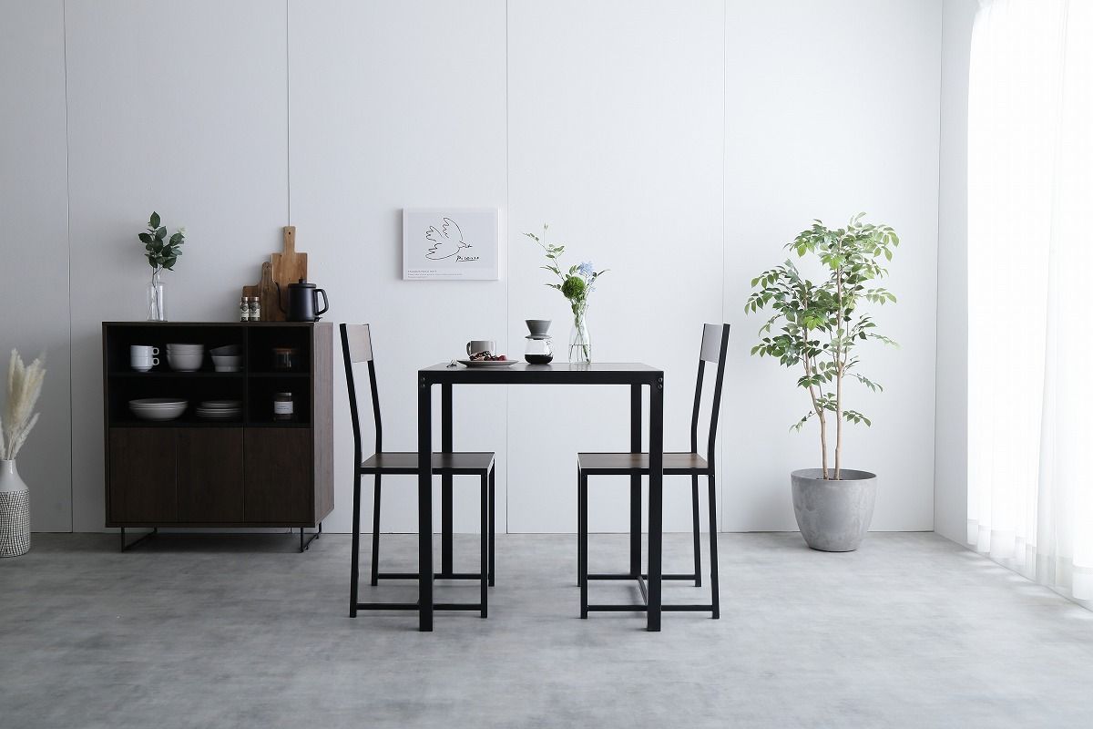 3点セット】 Cary 幅70cmテーブル+チェア2脚