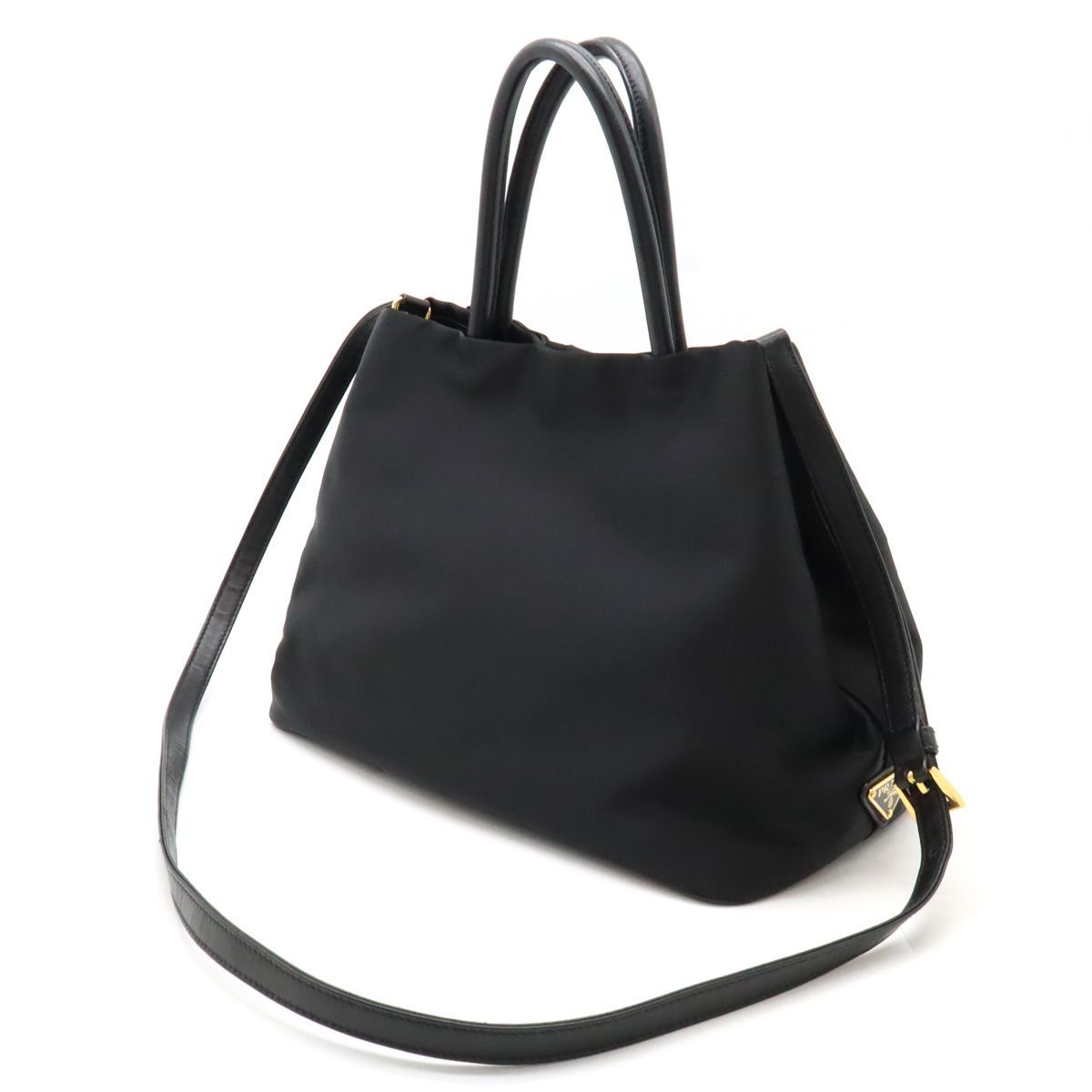 PRADA プラダ ロゴジャガードリボン 2wayショルダー ブラウン キャンバス【434】 の購入なら「質」の大黒屋（公式）