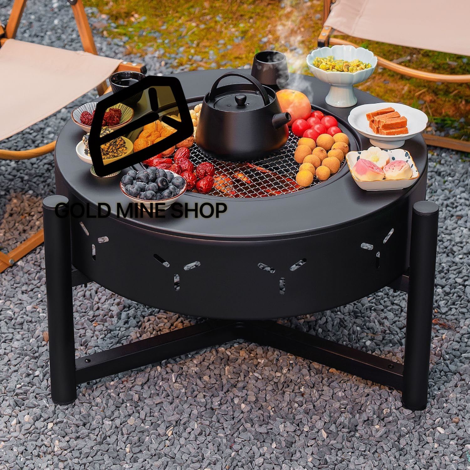 大好評 Dazzix火 子 大号 篝火台 盖子 炉 成人数 60cm 柴暖炉 柴炉 家用 庭院 家用 室