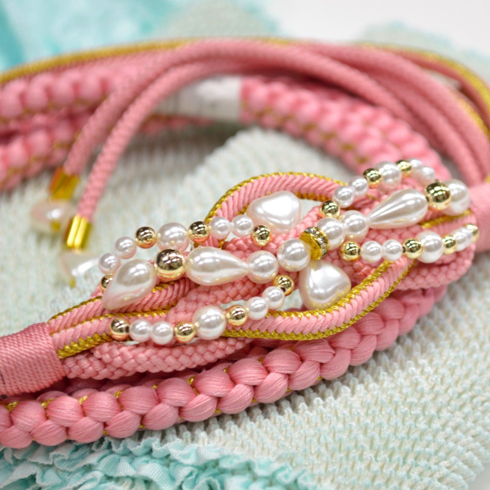 美品　成人式❤️　振袖フルセット　正絹　ピンク　作家　駒刺繍 高級金駒刺繍の振袖レンタル】 古典柄・Lサイズ・ピンク ・品番K-54