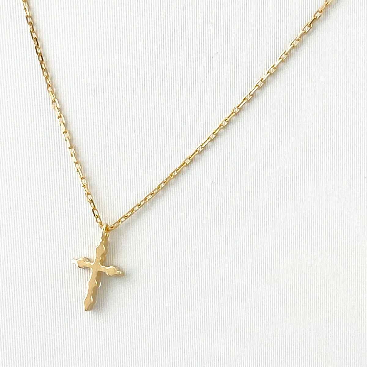 agete クロス ダイヤ 18金 ネックレス アガット クロス ネックレス K18