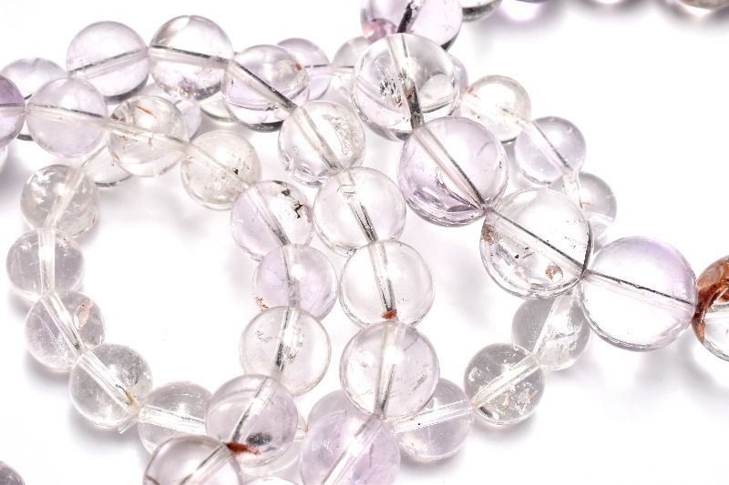 UV発光パキスタン産 オイルインクォーツ石油水晶　12.5mm　ブレスレット 1個売り パワーストーン 天然石 _BG6025-125