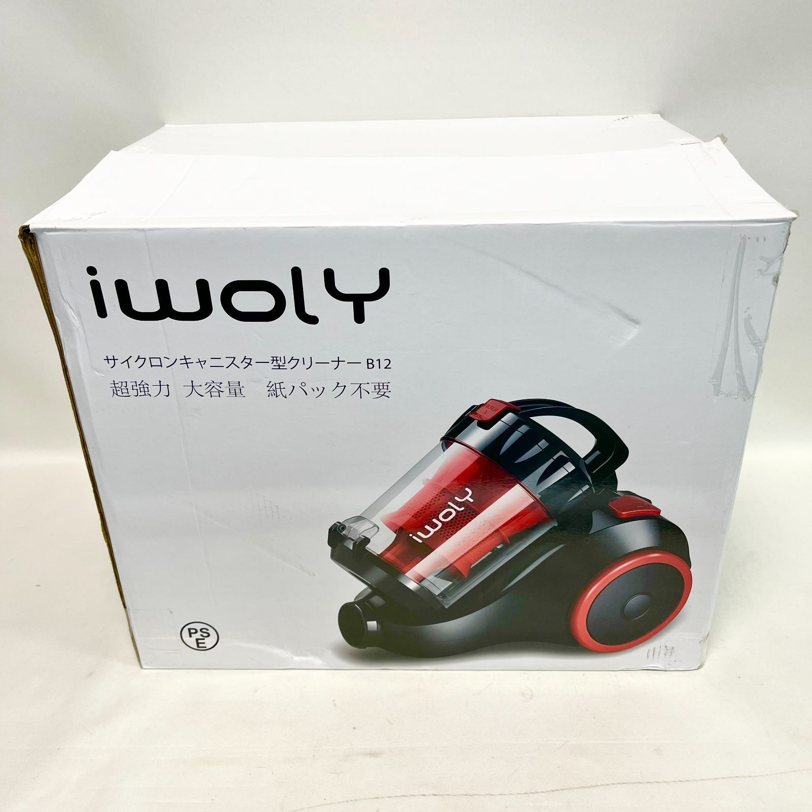 iwoly 掃除機 キャニスター 20000Pa 超強力吸引 ハイパワー 小型 軽量 コード式 サイクロン クリーナー B12 レッド - メルカリ