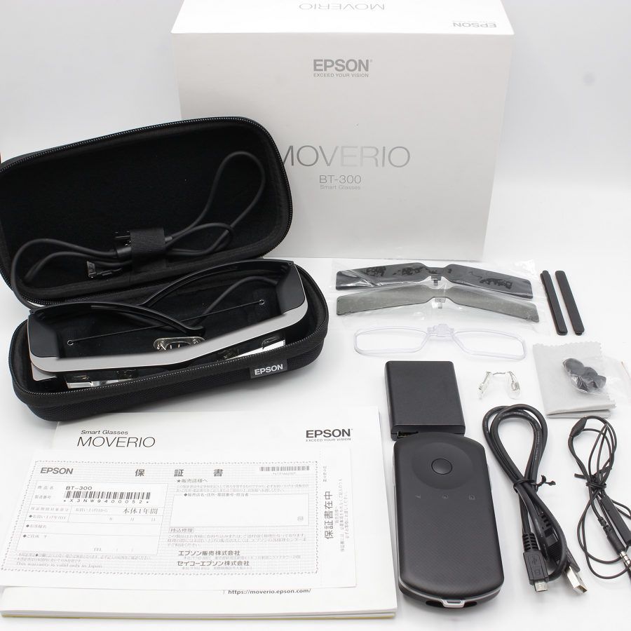 美品】EPSON MOVERIO BT-300 スマートグラス 有機ELパネル 