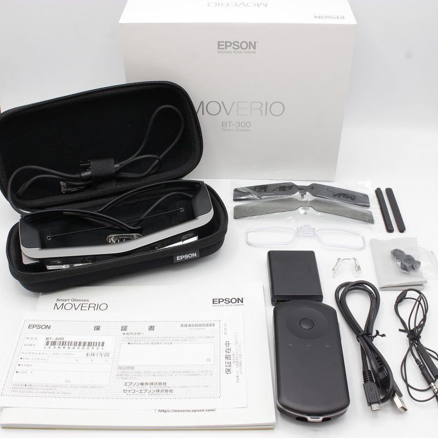 美品】EPSON MOVERIO BT-300 スマートグラス 有機ELパネル ...