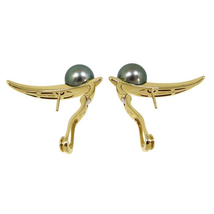 TASAKIタサキ バランスプラスイヤリング ピアス あこや真珠 K18