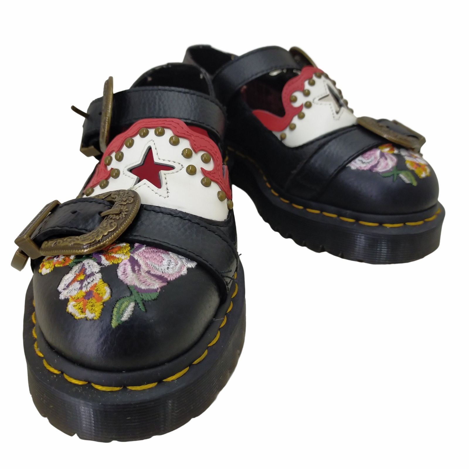 ドクターマーチン Dr.Martens .花柄レザーシューズ レディース