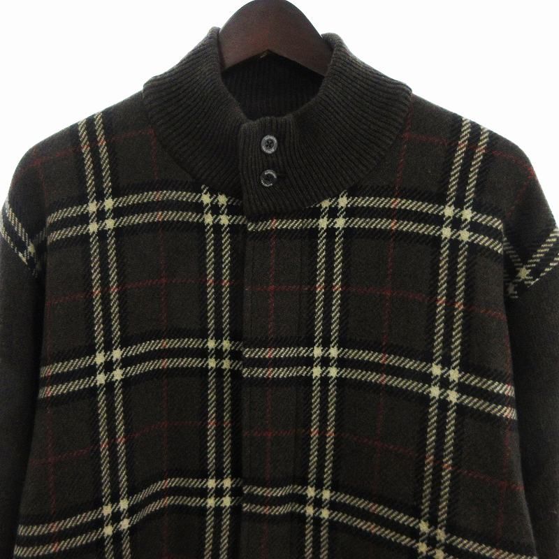 BURBERRY LONDON チェック ブルゾン ジップアップ セーター