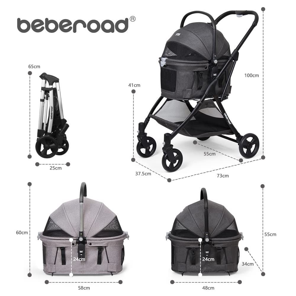 HRking.HANRAY 分離型 折りたたみ ペットカート 3wayモデル