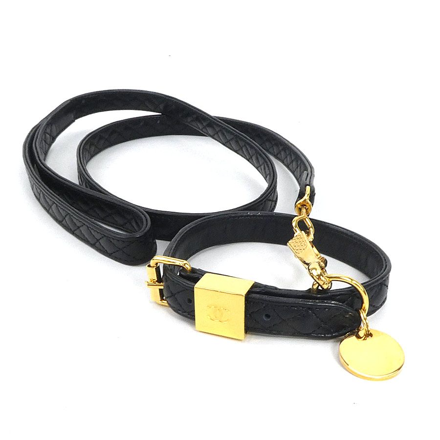 未使用品⭐️CHANEL⭐️ドッグリード⭐️首輪 シャネル CHANEL 首輪 ドッグリード ココマーク - メルカリ