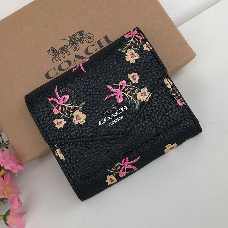 初売り COACH ミニ財布 三つ折り 花柄 tdh-latinoamerica.de