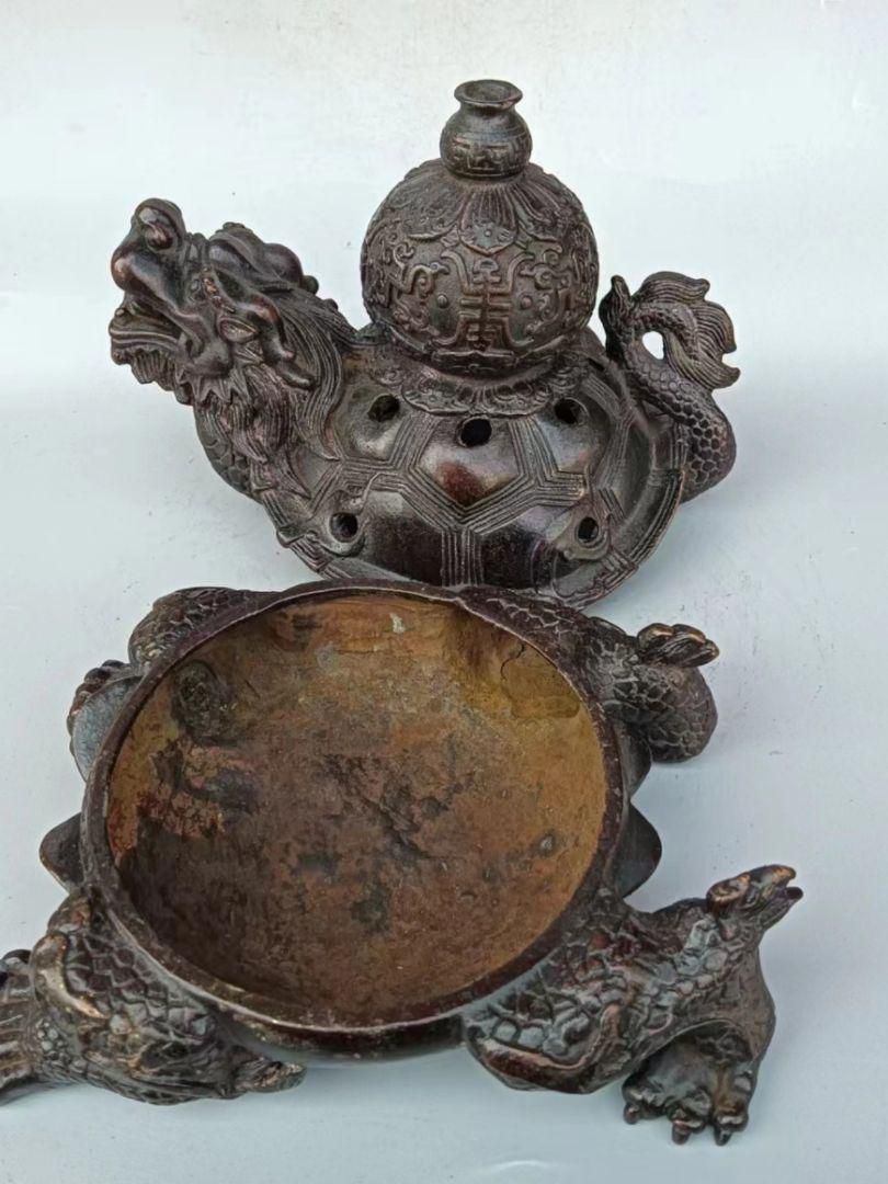 竜亀香炉 置物