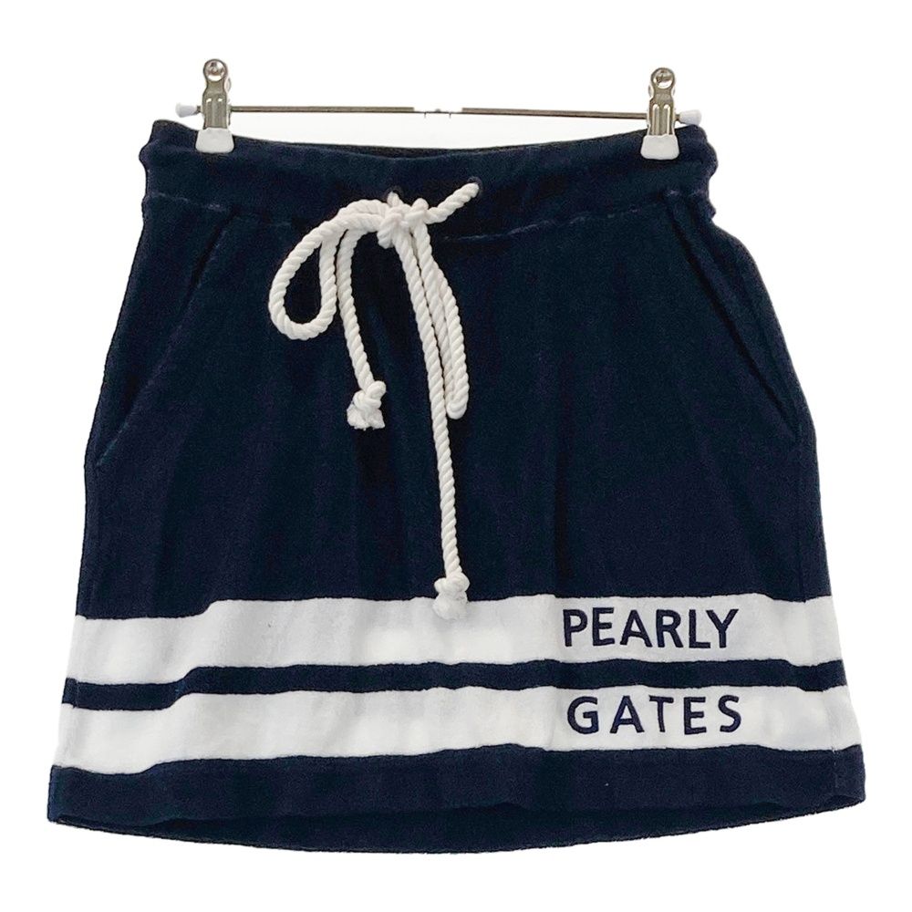 サイズ 0 PEARLY GATES パーリーゲイツ パイル地 スカート ネイビー系 240101525907 ゴルフウェア レディース ストスト