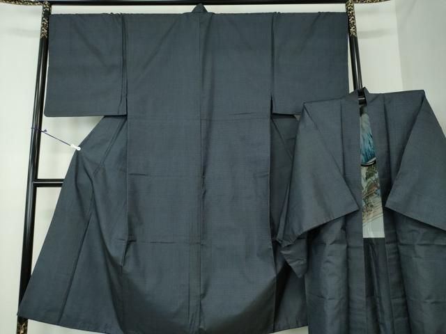 平和屋着物●男性 本場大島紬 アンサンブル 長羽織 100亀甲 総詰め 正絹 DAAS3083ps
