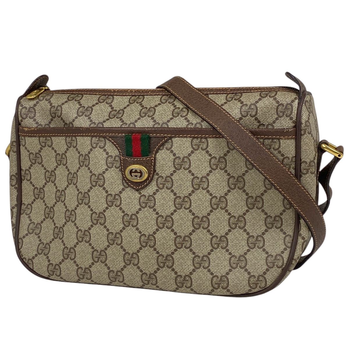 グッチ GUCCI GG柄 ショルダーバッグ シェリーライン オールドグッチ