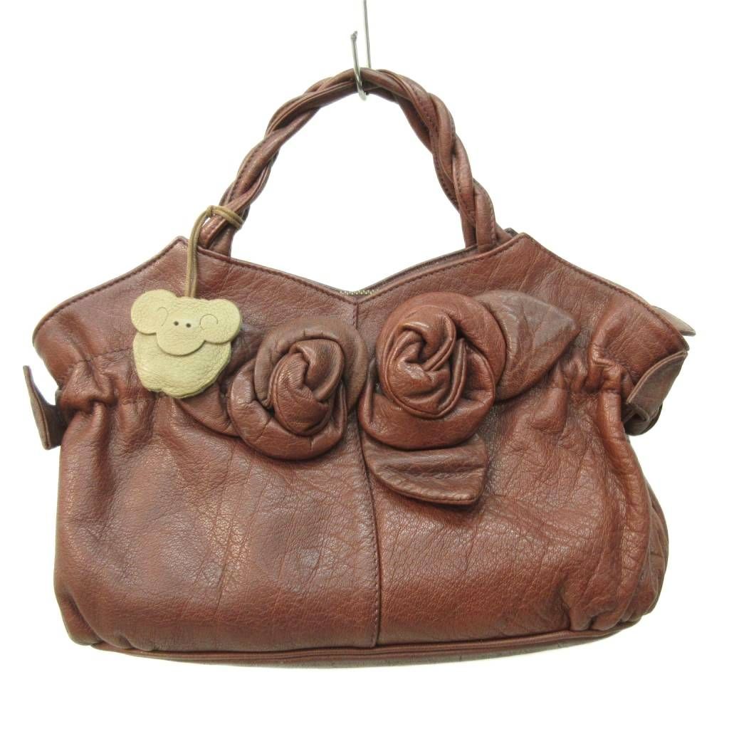 ★AOYAMA IBIZA★レザーハンドバッグ イビザ 薔薇 ブラック 黒 ☆AOYAMA IBIZA☆レザーハンドバッグ イビザ 薔薇 ブラック 黒